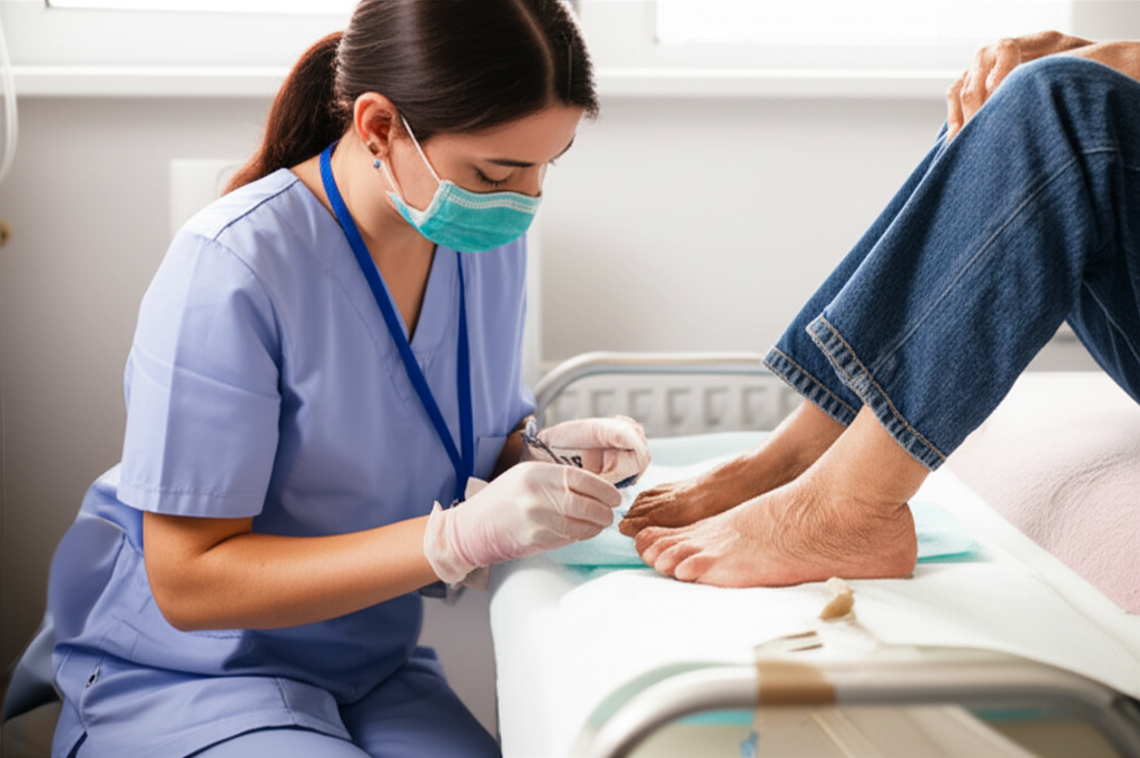 Professional nail trimming and filing